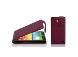 Cadorabo Custodia Protettiva Per Lg L70 (1A Sim) Custodia In Viola Flip Case Custodia Del Telefono Cellulare Copertura In Similcuoio