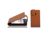 Cadorabo Custodia Protettiva Per Huawei Ascend G330 Custodia In Marrone Flip Case Custodia Del Telefono Cellulare Copertura In Similcuoio