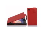 Cadorabo Custodia Protettiva Per Huawei Ascend P7 Custodia In Rosso Flip Case Custodia Del Telefono Cellulare Copertura In Similcuoio