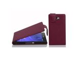 Cadorabo Custodia Protettiva Per Sony Xperia M2 / M2 Aqua Cover In Viola Flip Case Custodia Del Telefono Cellulare Cover In Similcuoio