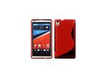 Cadorabo Copertura Protettiva Per Htc Desire 816 Caso In Rosso Custodia Del Telefono Cellulare Tpu Custodia In Silicone