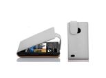 Cadorabo Copertura Protettiva Per Htc Desire 300 Custodia In Bianco Flip Case Custodia Del Telefono Cellulare Copertura In Similcuoio