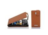 Cadorabo Custodia Protettiva Per Htc Desire 500 Custodia In Marrone Flip Case Custodia Del Telefono Cellulare Copertura In Similcuoio