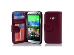Cadorabo Custodia Per Htc One M8 Mini In Viola Copertura Posteriore Telefono Cellulare Protettivo Copertura Libro Custodia Libretto Slot Per Schede