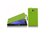 Cadorabo Custodia Protettiva Per Sony Xperia M2 / M2 Aqua Custodia In Verde Flip Case Custodia Per Cellulare Cover In Similcuoio