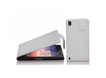 Cadorabo Custodia Protettiva Per Huawei Ascend P7 Custodia In Bianco Flip Case Custodia Del Telefono Cellulare Copertura In Similcuoio
