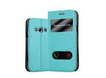 Cadorabo Custodia Protettiva Per Samsung Galaxy Xcover 3 Cover In Turchese Custodia Del Telefono Cellulare Custodia A Libro Custodia Cover