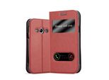 Cadorabo Custodia Protettiva Per Samsung Galaxy Xcover 3 Custodia In Rosso Custodia Del Telefono Cellulare Custodia A Libro Custodia Cover
