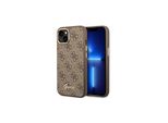 Guess Guhcp14Mhg4Shw Custodia Rigida Per Iphone 14 Plus/ 15 Plus 6.7 BrąZowy/Marrone 4G Vintage Gold Logo