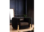 Poltrona Medusa Divano Monoposto Di Lusso Rivestimento Tessile Mobili Divani Tessuto Nero