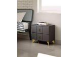 Camera Da Letto Comodino Tavolino Design Moderno Nuovo Legno Grigio