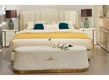 Panchina Imbottita Panca Imbottita Panca Sgabello Tessuto Legno Pelle Stile Designer 140Cm