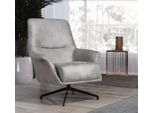 Poltrona Design Divano Divano Relax Pelle Lounge Club Seduta Di Lusso Grigio Moderno