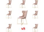 Design 8X Gruppo Sedie Set Imbottitura Sala Da Pranzo Set Poltrona Gastro Nuovo