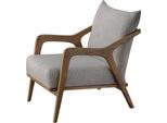 Poltrona Design Moderno Arredo Soggiorno Colore Grigio Chiaro Stile Lusso Nuovo
