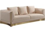 Divano 3 Posti Soggiorno Stile Lusso Moderno Divano Beige Mobili