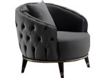 Poltrona Rotonda Chesterfield Monoposto Grigia Da Salotto Poltrona Imbottita Mobili Da Salotto