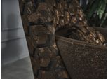 Poltrona Wing Chair Poltrona Cocktail Tessuto Soggiorno Poliestere Marrone