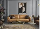 Set Di Divani Set Completo Di Divani 431 Poltrone In Similpelle Marrone Set 3 Pezzi