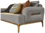 Divano A Tre Posti Divani A 3 Posti Design Grigio Moderno Tessuto Poliestere Nuovo