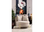 Poltrona Seduta Imbottita Design Divano Poltrona Relax Tessuto Salotto Lusso Soggiorno