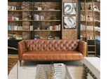 Divano Chesterfield Club Uomo Divano In Pelle A Tre Posti Marrone Jvmoebel ®