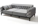 Divano Chesterfield Grigio Divani Moderni A 3 Posti In Tessuto Divani Imbottiti