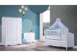 Cameretta Per Bambini Letto Bianco Camera Da Letto Armadio Per Bambini Cassettiera 3 Pezzi.