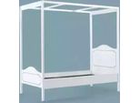 Camera Dei Bambini Letto A Baldacchino 100X200Cm Letti In Legno Bianco