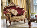 Poltrona Design Divano Divano Relax Tessuto Lounge Club Posti A Sedere Lusso Turchese Barocco Nuovo
