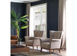 Poltrona Chesterfield Divano Tappezzeria Legno Di Lusso Con Stile Tessile Salotto Moderno