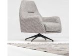 Poltrona Soggiorno Wing Chair Poltrona In Tessuto Grigio Imbottita Seduta Monoposto