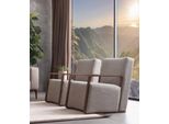 Poltrona Da Salotto 1 Posto Divano Imbottito Design Tessile Moderno Di Lusso