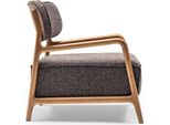 Poltrona Wing Chair Salotto Poltrona In Tessuto Imbottitura Grigia Poltrona Monoposto Legno