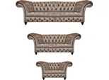 Set Chesterfield 3 Pezzi Design Mobili Di Lusso Arredamento Completo Soggiorno Nuovo