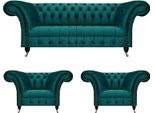 Set Di Divani Moderni Di Design Per Il Soggiorno 3 Pezzi Chesterfield