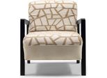 Poltrona Poltrona Ad Ala Poltrona In Tessuto Beige Rivestimento Soggiorno Seduta Monoposto