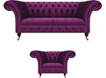 Divano Chesterfield Viola Divano A Tre Posti Poltrona Soggiorno Tessile Mobili Tappezzeria