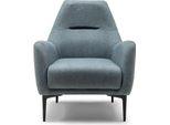 Poltrona Wing Chair Poltrona In Tessuto Imbottitura Grigia Soggiorno Seduta Monoposto