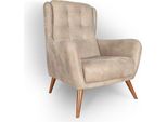 Poltrona Chesterfield Divano Club Divano Monoposto Tappezzeria Mobili Beige Relax