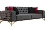 Divano Di Design 3 Posti Chesterfield Couch Tappezzeria Divani Design Marrone