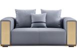 Divano Da Salotto Di Lusso 2 Posti Imbottito Divano Blu Sedile Tessile Design Divano Moderno