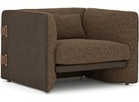 Poltrona Marrone Arredamento Per Il Soggiorno Mobili Imbottiti In Tessuto Di Lusso Design Moderno