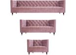 Set Completo Di Divani Chesterfield 3 Pezzi Mobili Per Il Soggiorno Poltrone Di Design