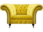 Poltrona Da Salotto Design Moderno Seduta Chesterfield Arredamento Tessuto Imbottito