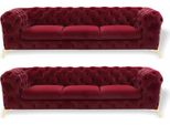 Divano Chesterfield Divano In Velluto Imbottito Seduta 3+3 Posti Design Divani Divani