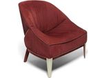 Poltrona Rossa Di Design Piedi In Legno Poltrona In Tessuto Poltrona Monoposto Da Salotto