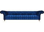 Divano Chesterfield Di Lusso A Quattro Posti Divano Tessile Soggiorno Imbottito
