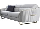Divano 3 Posti Imbottito Divano Bianco Sedile Tessile Design Divano Moderno Nuovo