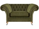 Poltrona Di Lusso Moderna Verde Soggiorno Mobili Imbottiti Sedile Tessile Chesterfield